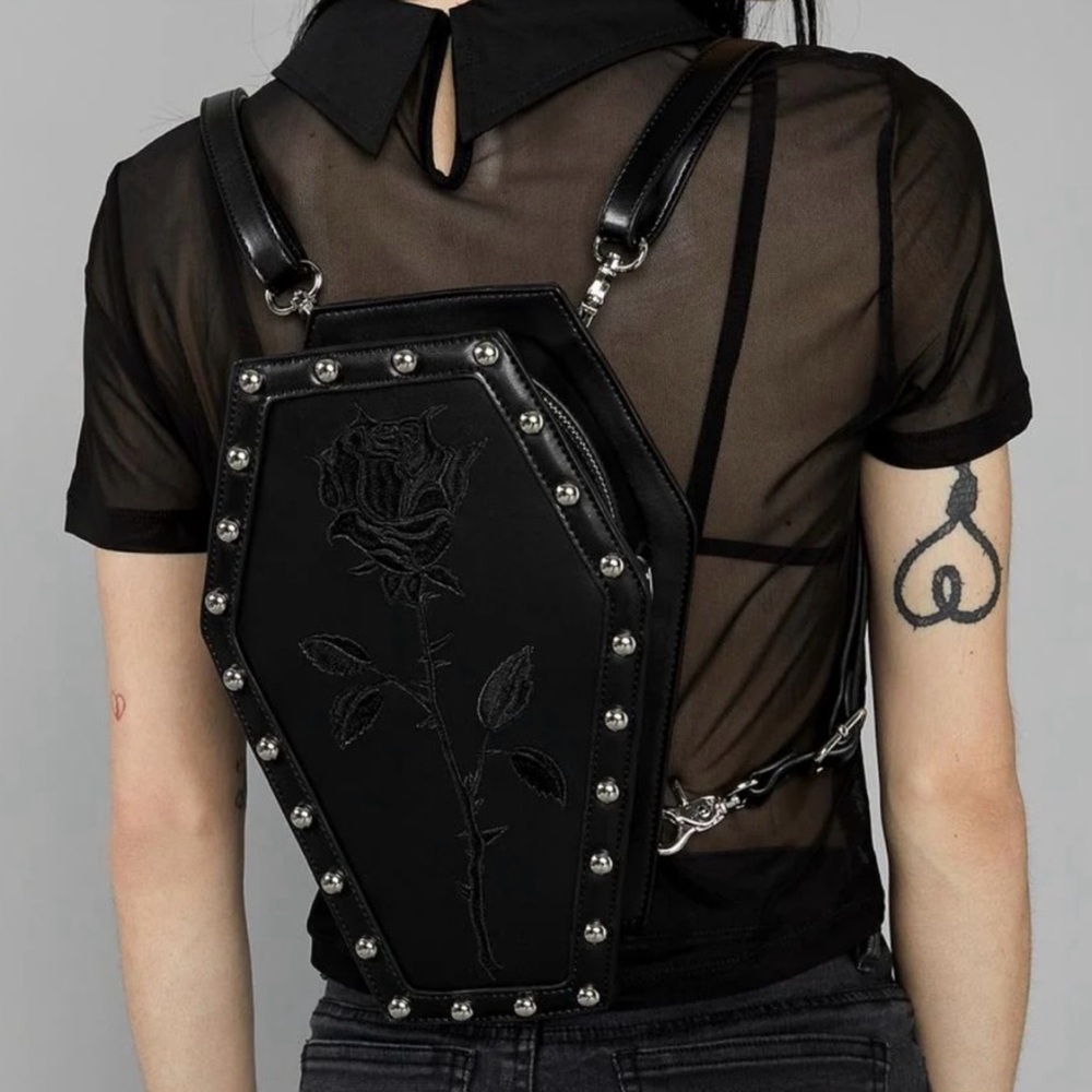 Rose Resurrection Coffin Backpack